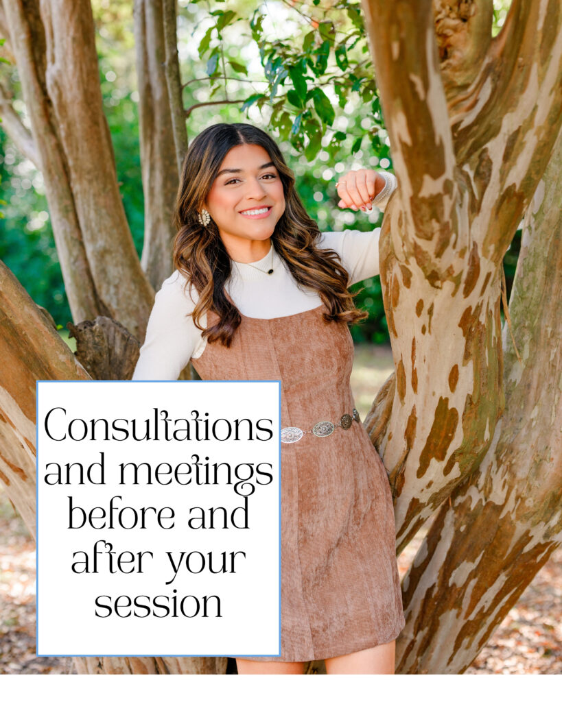  Photographer sitting across from a smiling client at a cozy studio desk, holding a notebook and coffee, discussing ideas for a personalized photo session.