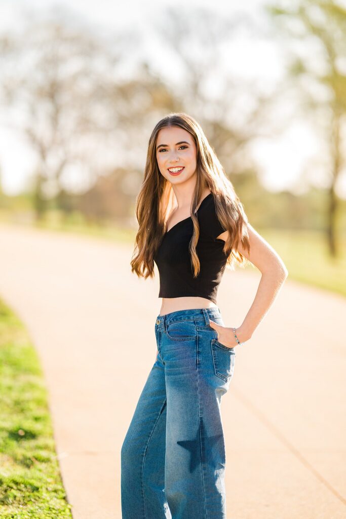 Check out Serena’s beautiful senior portraits in Apex, NC. From the golf course to the willow trees, see how this Apex High School senior styled her Altar'd State favorites for a fun, easy-going session with Aimee Sue Photography.